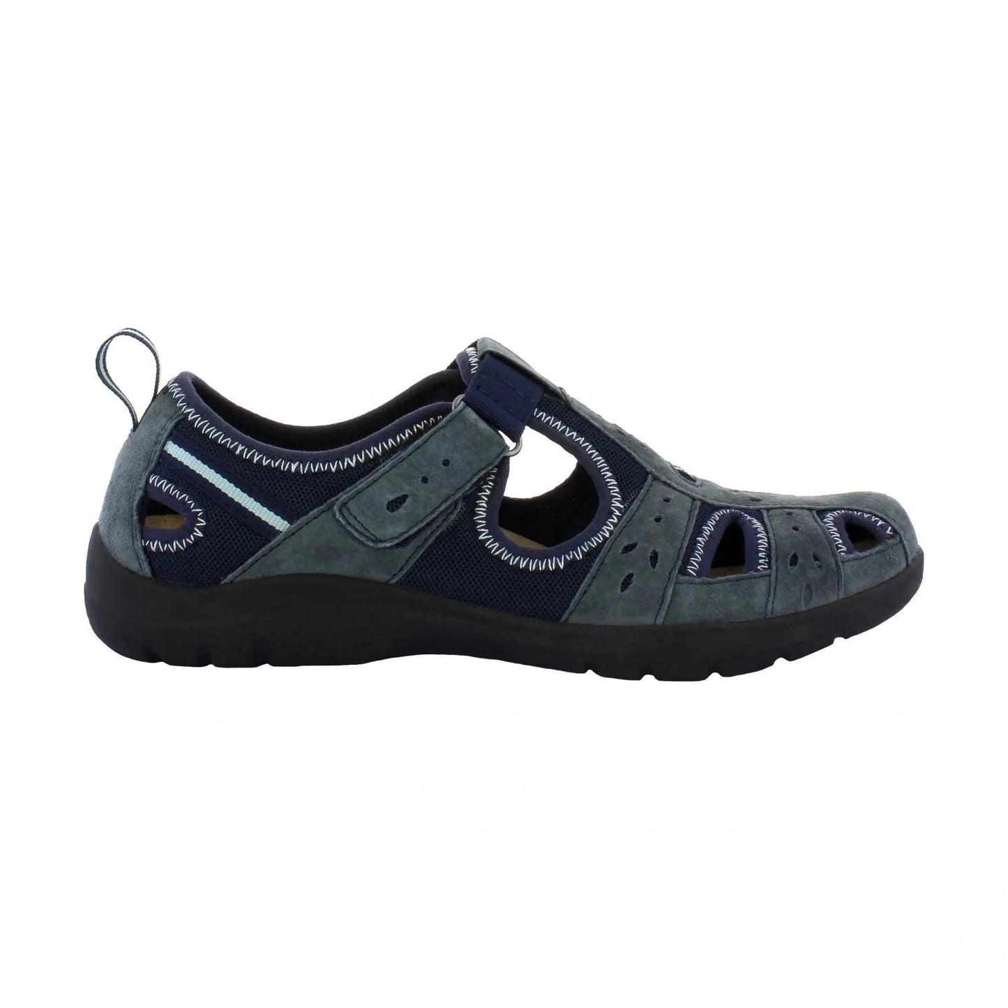 Free Spirit casual shoe Cleveland NAVY Suede with Velcro Strap