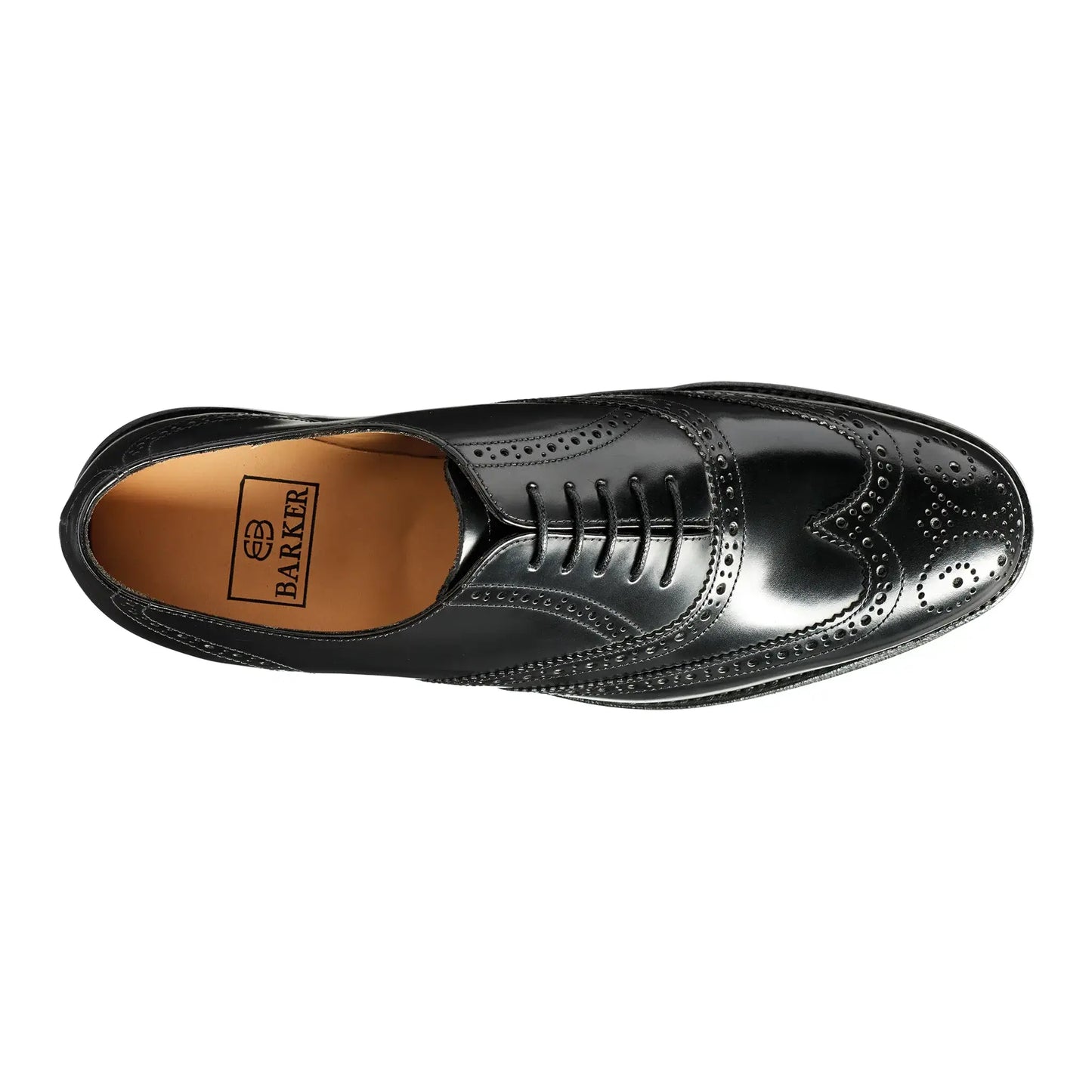 Barker BROGUE SHOE Glasgow BLACK HI SHINE Leather