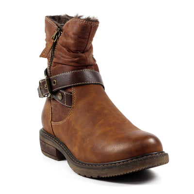 Lunar Ankle Boot Chime Waterproof with Zip BROWN GLB091BR