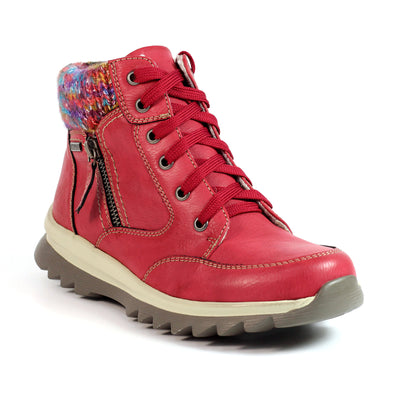 Lunar Ankle Boot Waterproof with zip Buttermere  RED