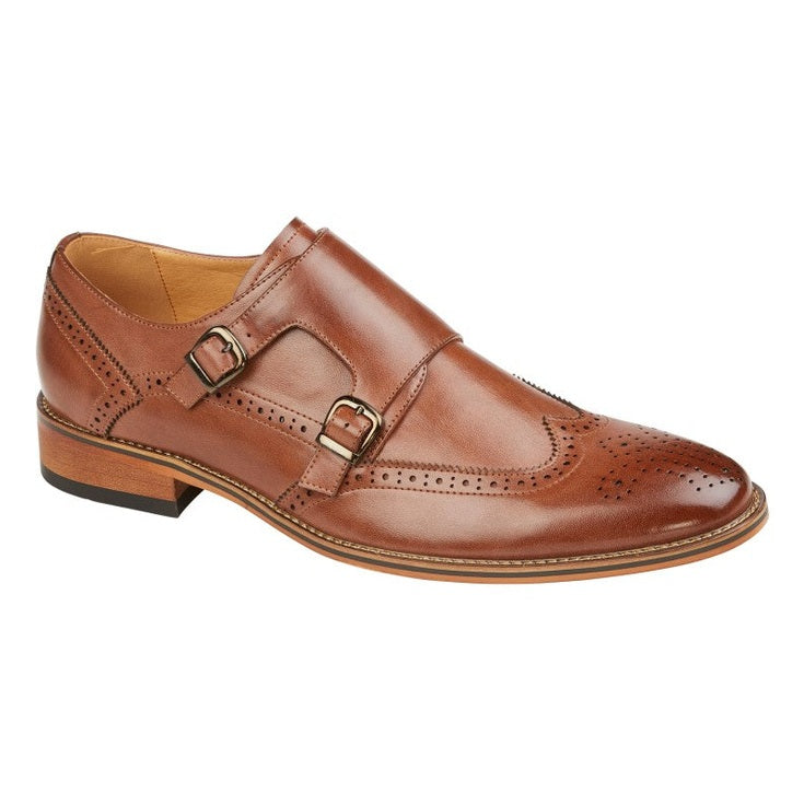 Goor M429 BROWN Twin Buckle Leather Lined Monk Shoe