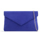H2350 ROYAL Blue Faux Suede Clutch / Shoulder Bag
