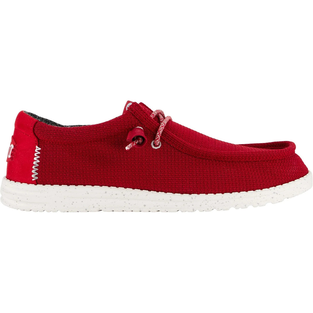 Hey Dudes Wally Sport Mesh DARK RED Slip On Shoe