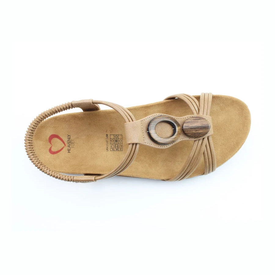 Heavenly Feet Alison TAN Vegan Friendly Comfort Sandal