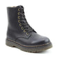 Heavenly Feet Ankle Boot with lace and zip Justina BLACK SMOOTH