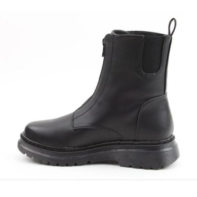 Heavenly Feet Boot Yolanda Front Zip Ankle Boot BLACK