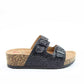Heavenly Feet Brilliant Twin Buckle Mule Sandal