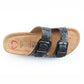 Heavenly Feet Brilliant Twin Buckle Mule Sandal
