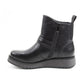Heavenly Feet Cherish Black Vegan Friendly Biker Ankle Boot