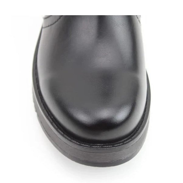 Heavenly Feet Cherish Black Vegan Friendly Biker Ankle Boot