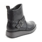 Heavenly Feet Cherish Black Vegan Friendly Biker Ankle Boot