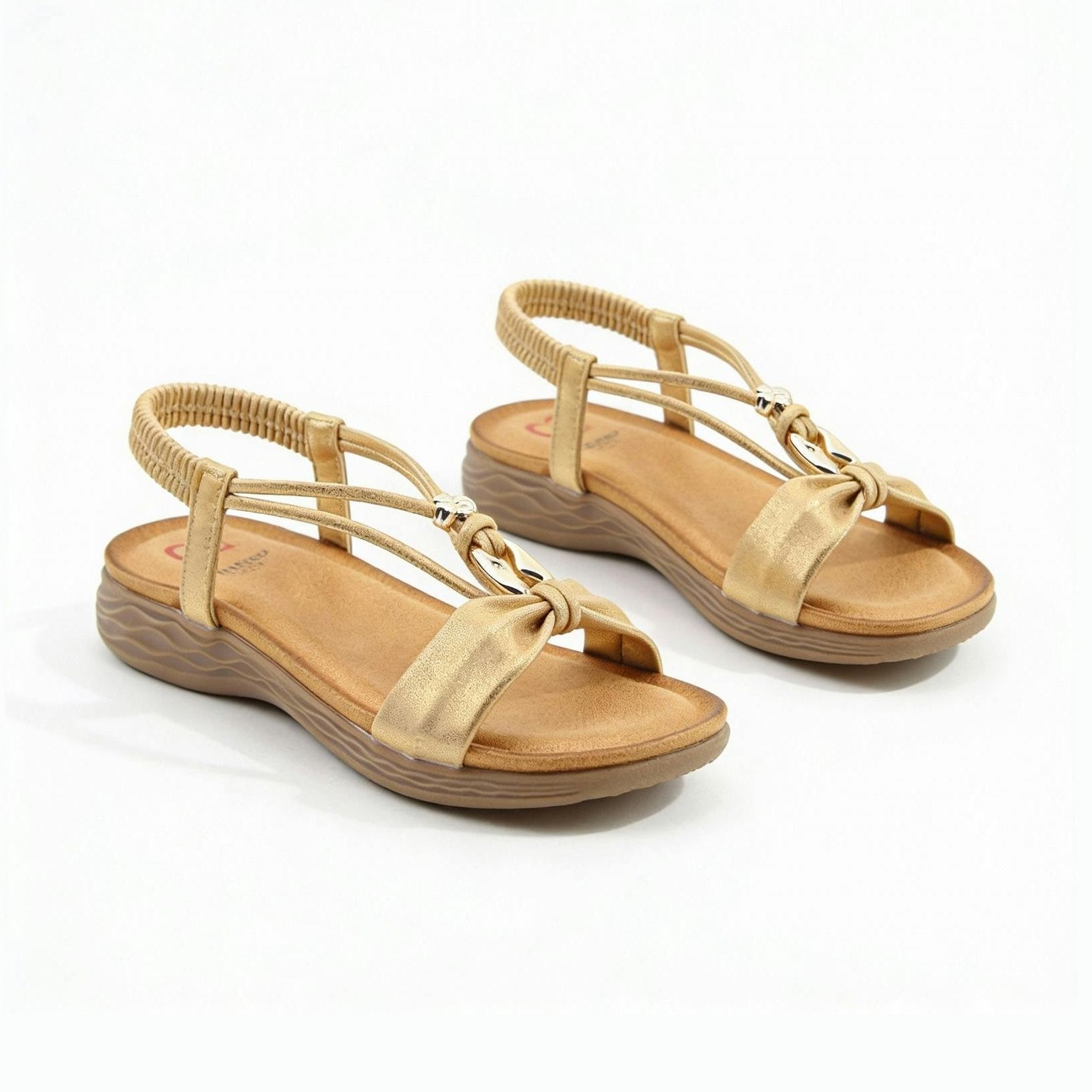 Heavenly Feet Chime Gold Comfort Sandal