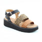 Heavenly Feet Fleur BLACK LEOPARD Sandal
