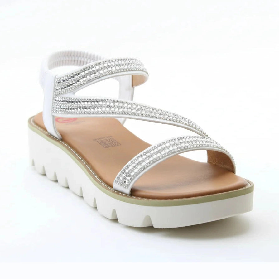 Heavenly Feet Fresco WHITE Chunky LiteSoles Sandal