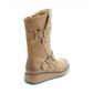 Heavenly Feet Hannah TAN Mid Calf Vegan Friendly Boot