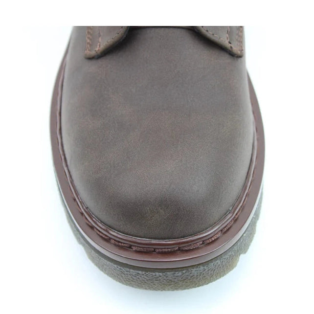 Heavenly Feet Justina BARK 8 Eyelet Lace Up Boot With Zip