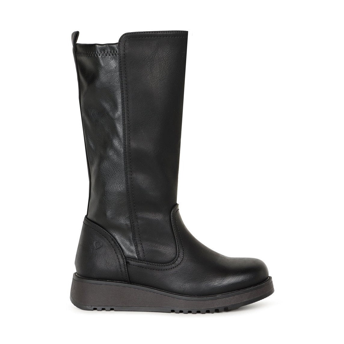 Heavenly Feet Luna Black Long Leg Zip Boot