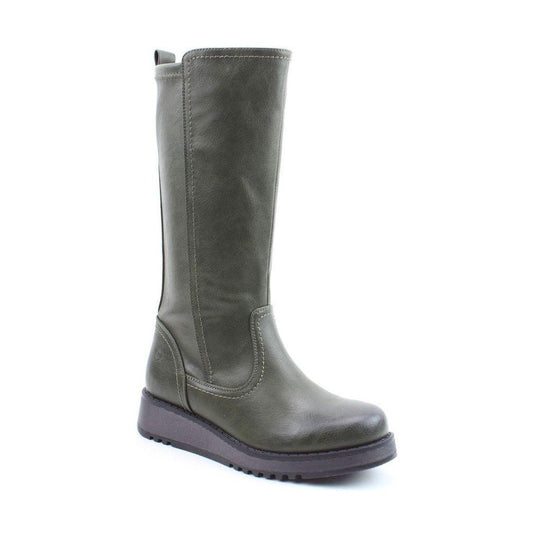 Heavenly Feet Luna Long Boot with zip KHAKI