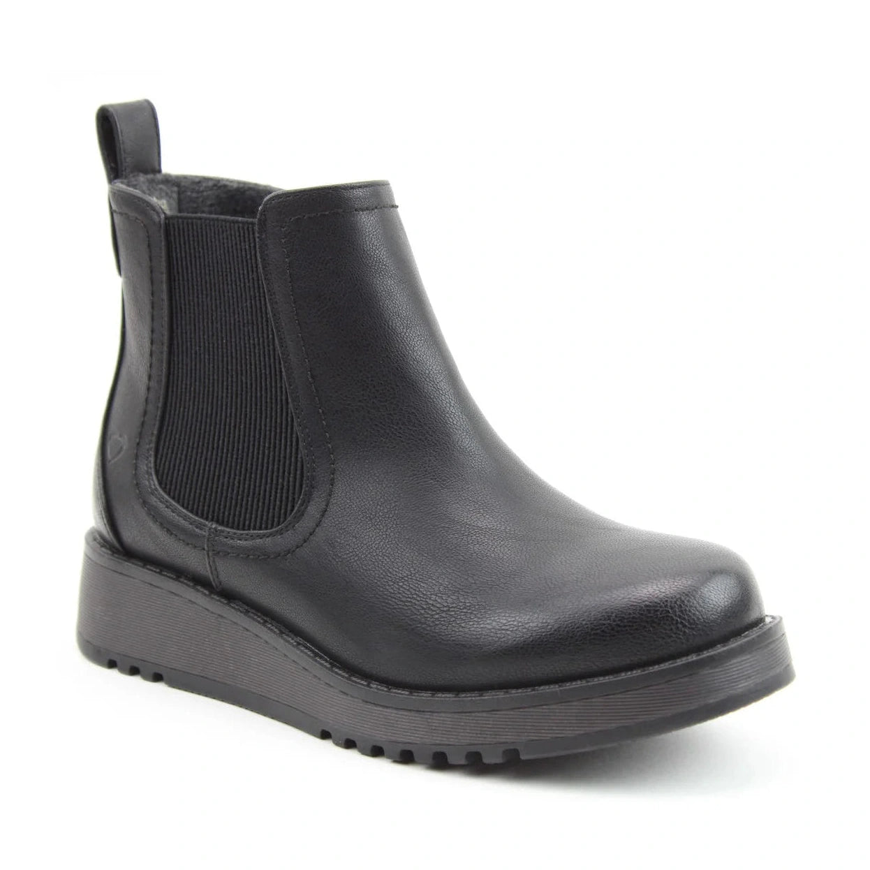Heavenly Feet New Rolo Black Vegan Friendly Chelsea Boot with Zip