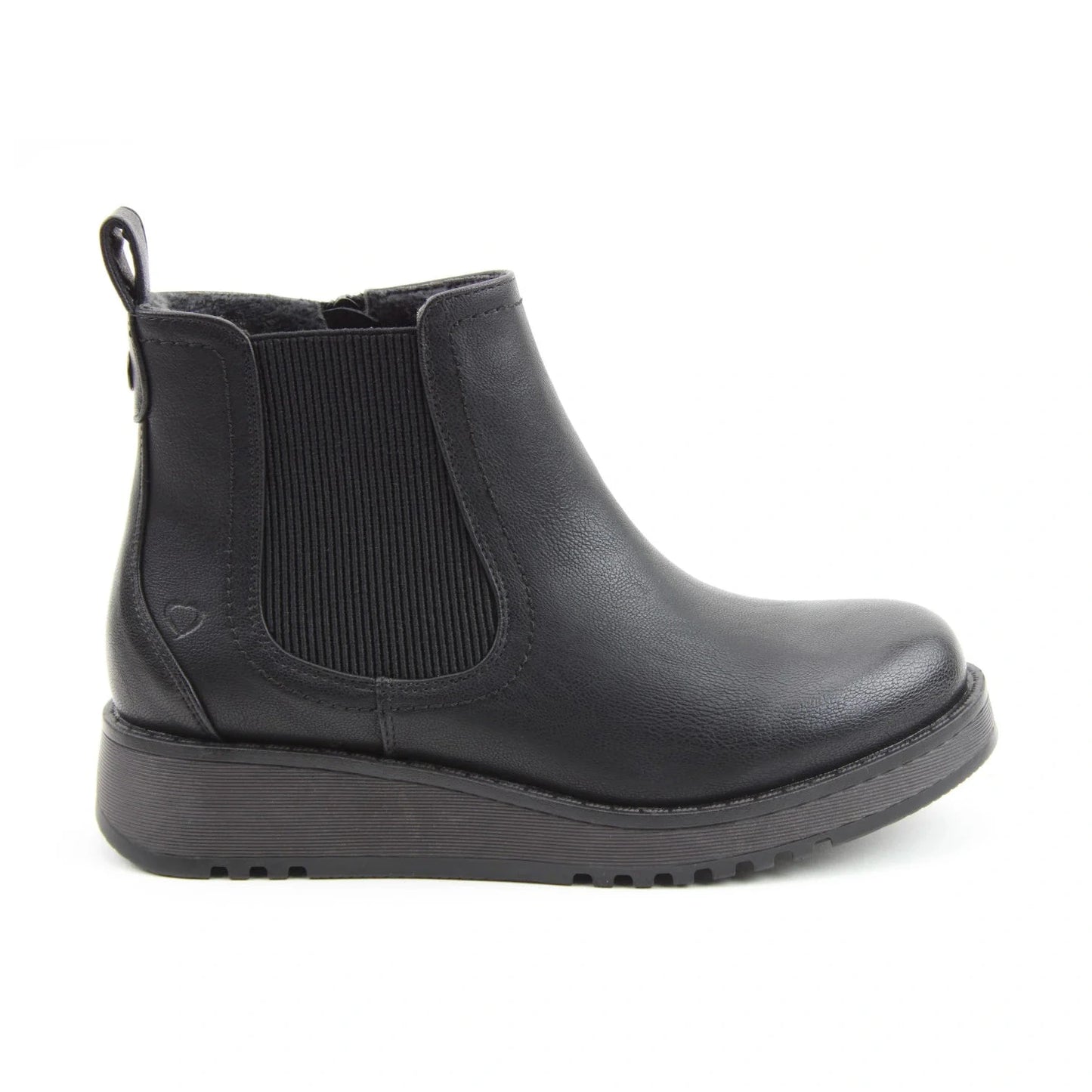 Heavenly Feet New Rolo Black Vegan Friendly Chelsea Boot with Zip