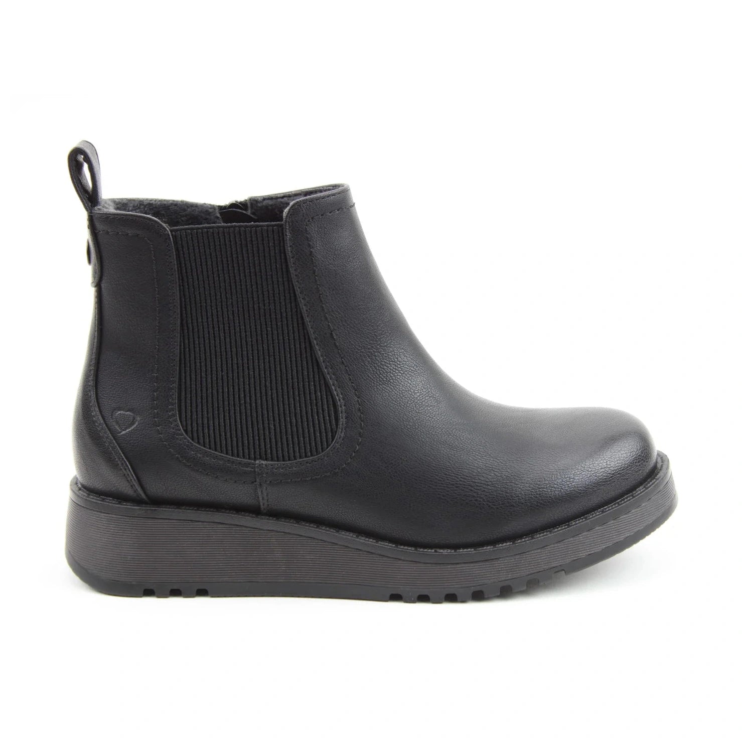 Heavenly Feet New Rolo Black Vegan Friendly Chelsea Boot with Zip