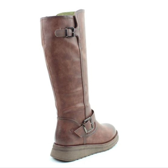 Heavenly Feet Rubymae Vegan Friendly Long Boot CHOCOLATE