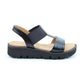 Heavenly Feet Sandal with wedge Ritz BLACK
