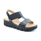 Heavenly Feet Sandal with wedge Ritz BLACK
