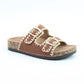 Heavenly Feet Sandy BARK Mule Slider Sandal
