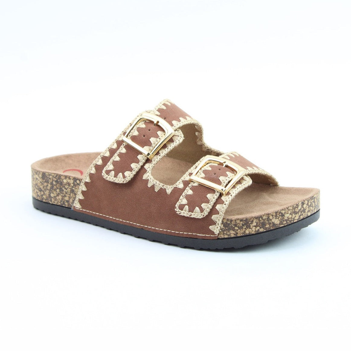Heavenly Feet Sandy BARK Mule Slider Sandal