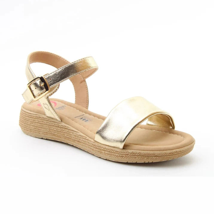 Heavenly Feet Sara GOLD Sandal