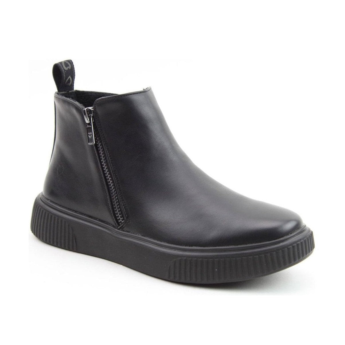 Heavenly Feet Senta BLACK Vegan Friendly Zip Ankle Boot
