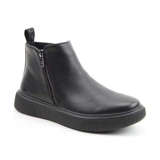 Heavenly Feet Senta BLACK Vegan Friendly Zip Ankle Boot