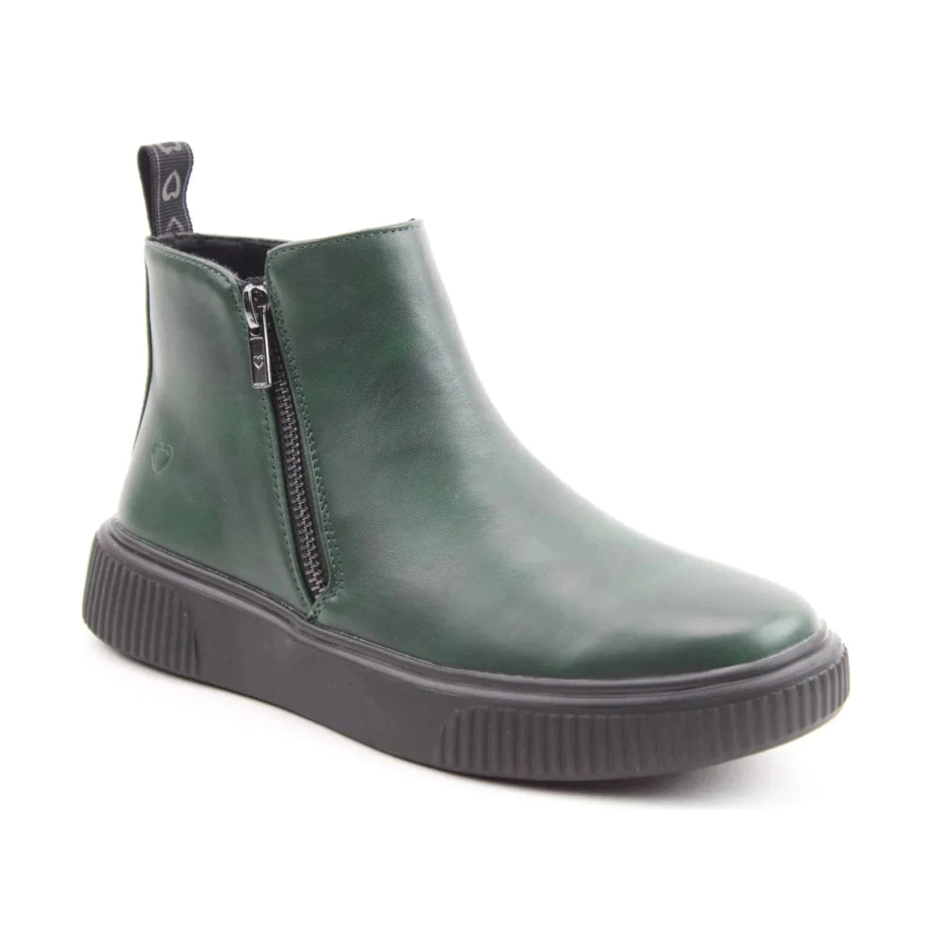 Heavenly Feet Senta FOREST Green Twin Zip Ankle Boot