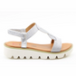 Heavenly Feet Sunrise SILVER Chunky Sole Sandal