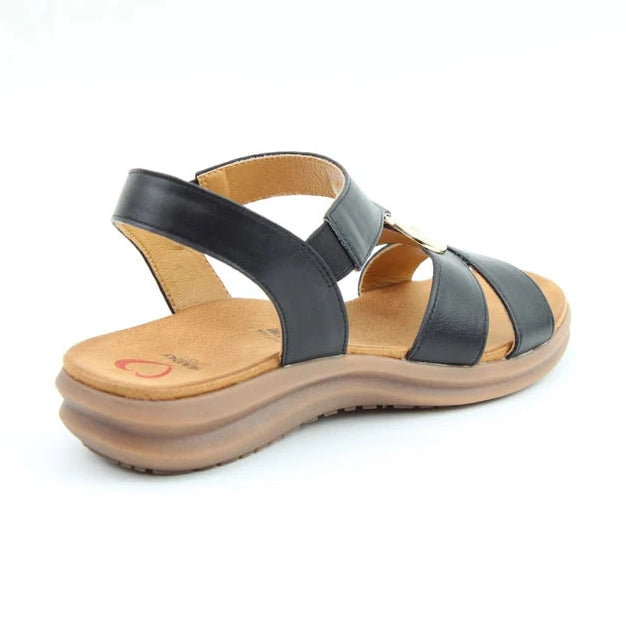 Heavenly Feet Trace BLACK Comfort Sandal