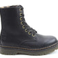 Heavenly Feet Ankle Boot with lace and zip Justina BLACK SMOOTH