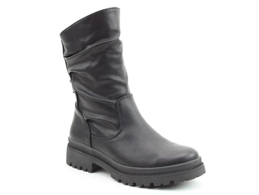 Heavenly Feet Biker Boot with Back Lace and Zip Gretel
