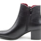 Heavenly Feet Classic Smart Ankle Boot with heel and zip Heather BLACK
