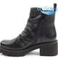 Heavenly Feet Biker Boot with Zip -Litesole Sultan BLACK