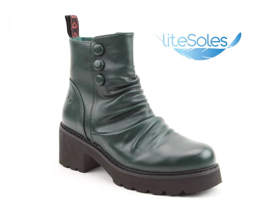 Heavenly Feet Biker Boot with Zip -Litesole Sultan 