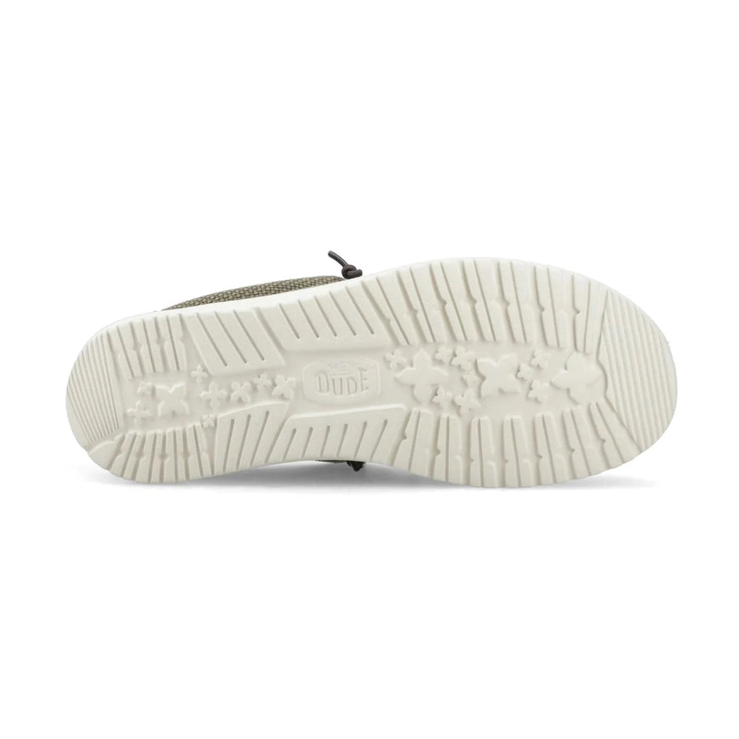 Hey Dude Wally Braided OLIVE Slip On Casual Shoe D1400034NM