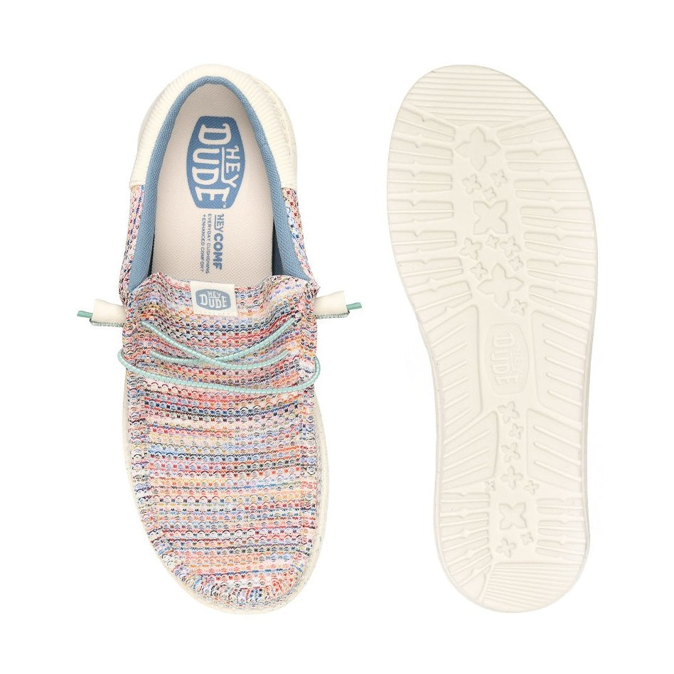 Hey Dude Wally Funk Slip On Casual Shoe Multi Egret 45146