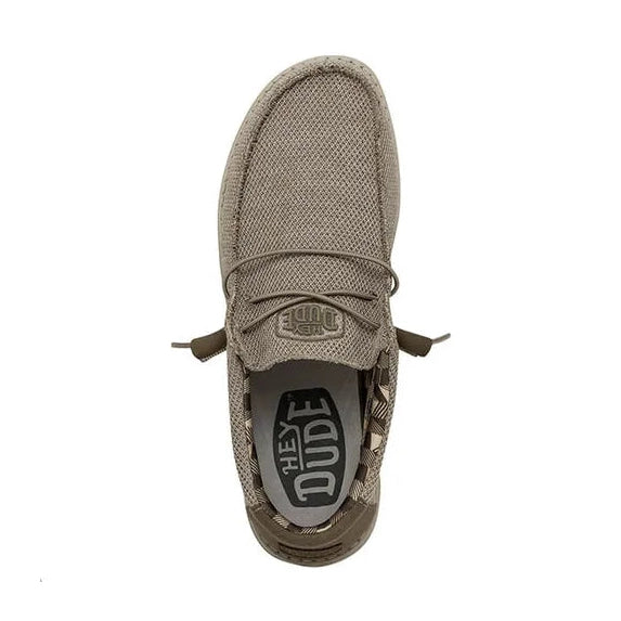 Hey Dude Wally Sox BEIGE Slip On Lightweight Casual Shoe