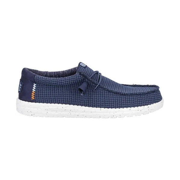 Hey Dude Wally Sport Mesh NAVY Slip On Lightweight Casual Shoe