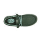 Hey Dude Wally Stretch Green Slip On Canvas Shoe