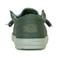 Hey Dude Wally Stretch Green Slip On Canvas Shoe