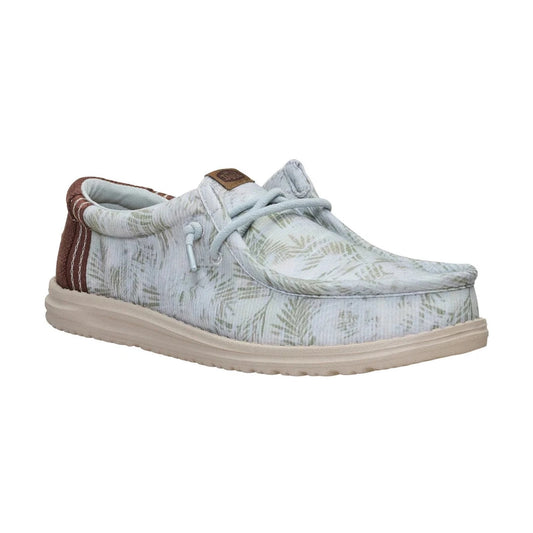 Hey Dude Wally Washed Palm Harbour GREEN Slip On Casual Shoe
