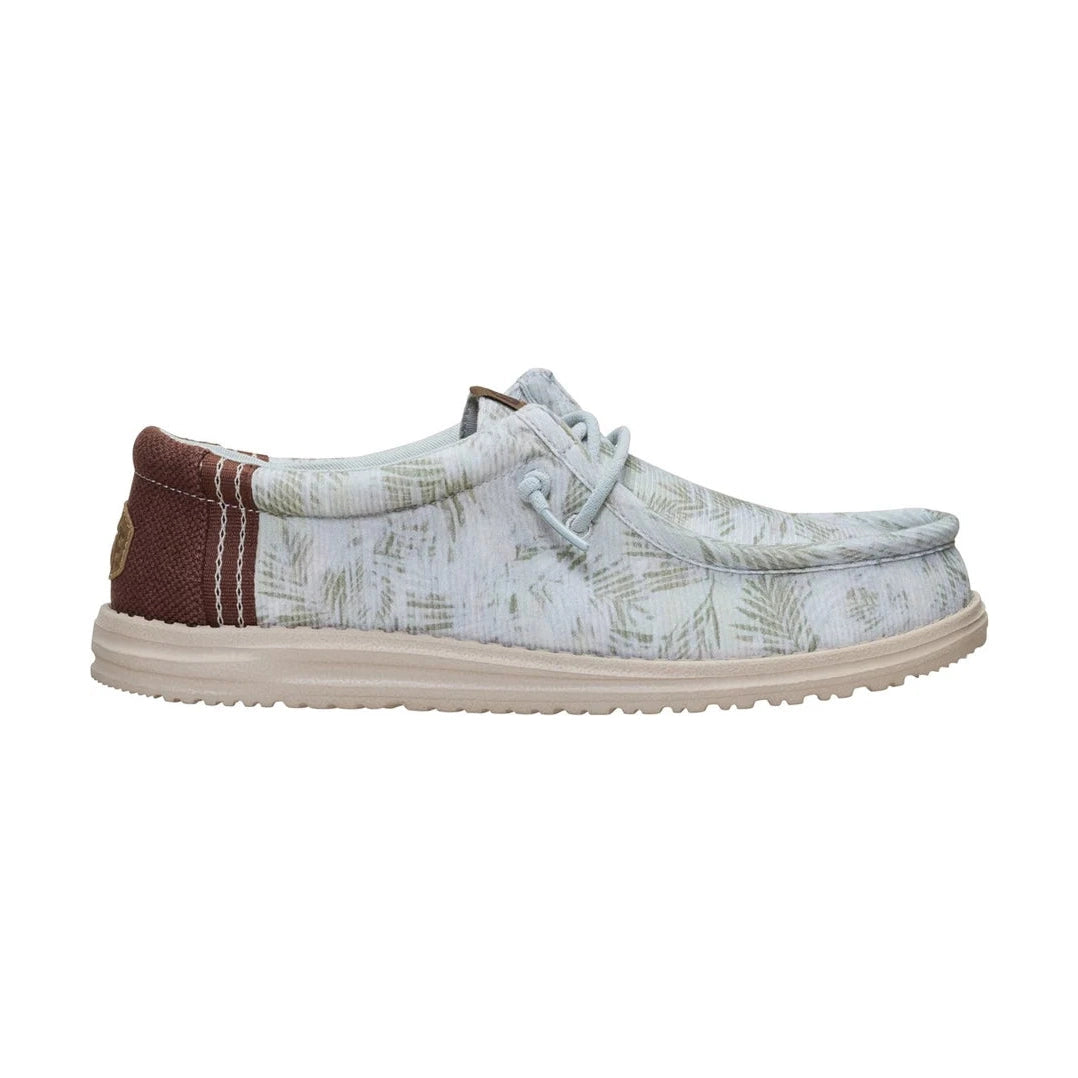 Hey Dude Wally Washed Palm Harbour GREEN Slip On Casual Shoe