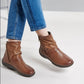 Hotter Boot WHISPER Soft Leather Flat Ankle Boot with twin Zip Extra fit TAN